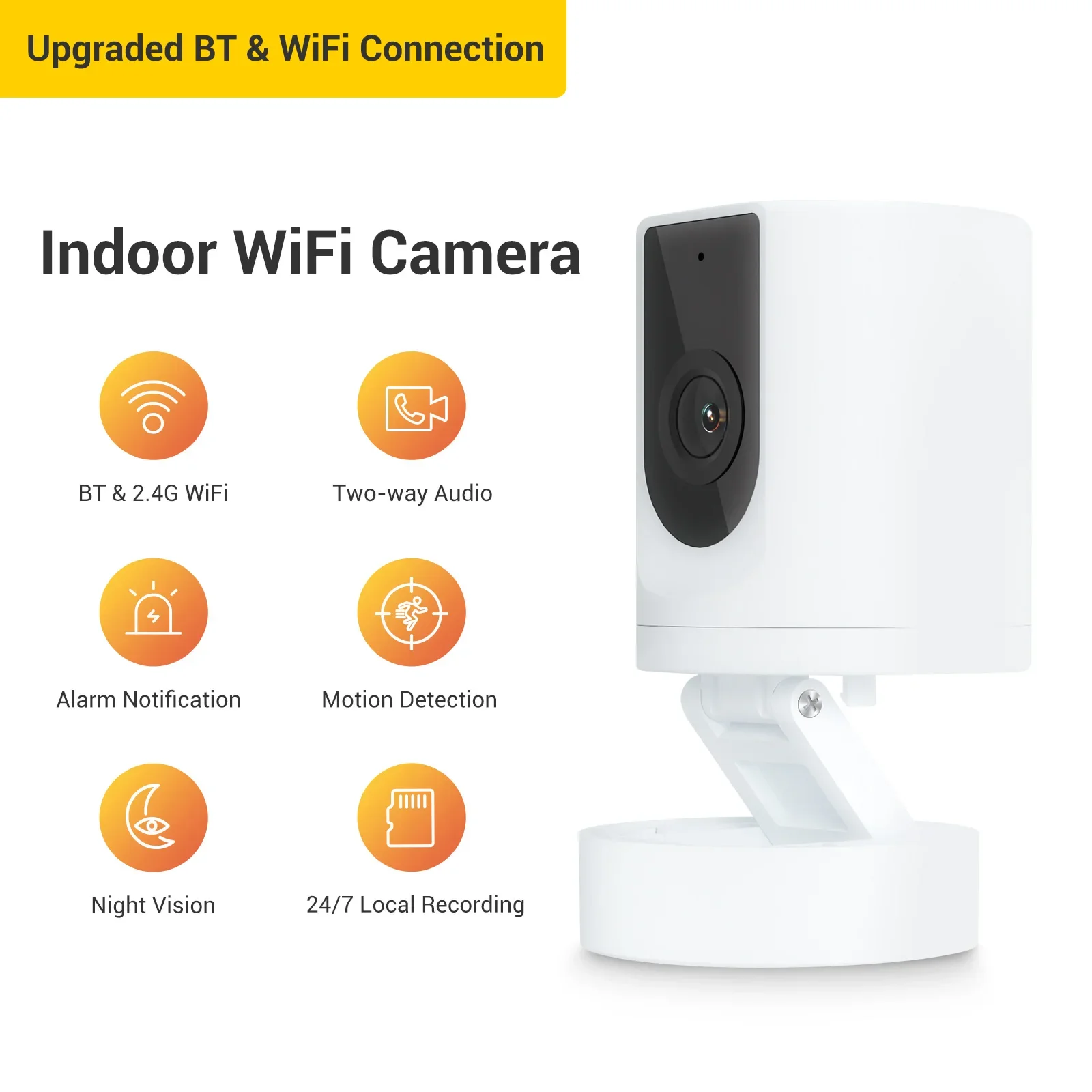 BoyKeep Indoor Security Baby Camera Home Security Wifi 1080P Pet Dog 2-Way Talk Camera with Phone App Motion Detection K11