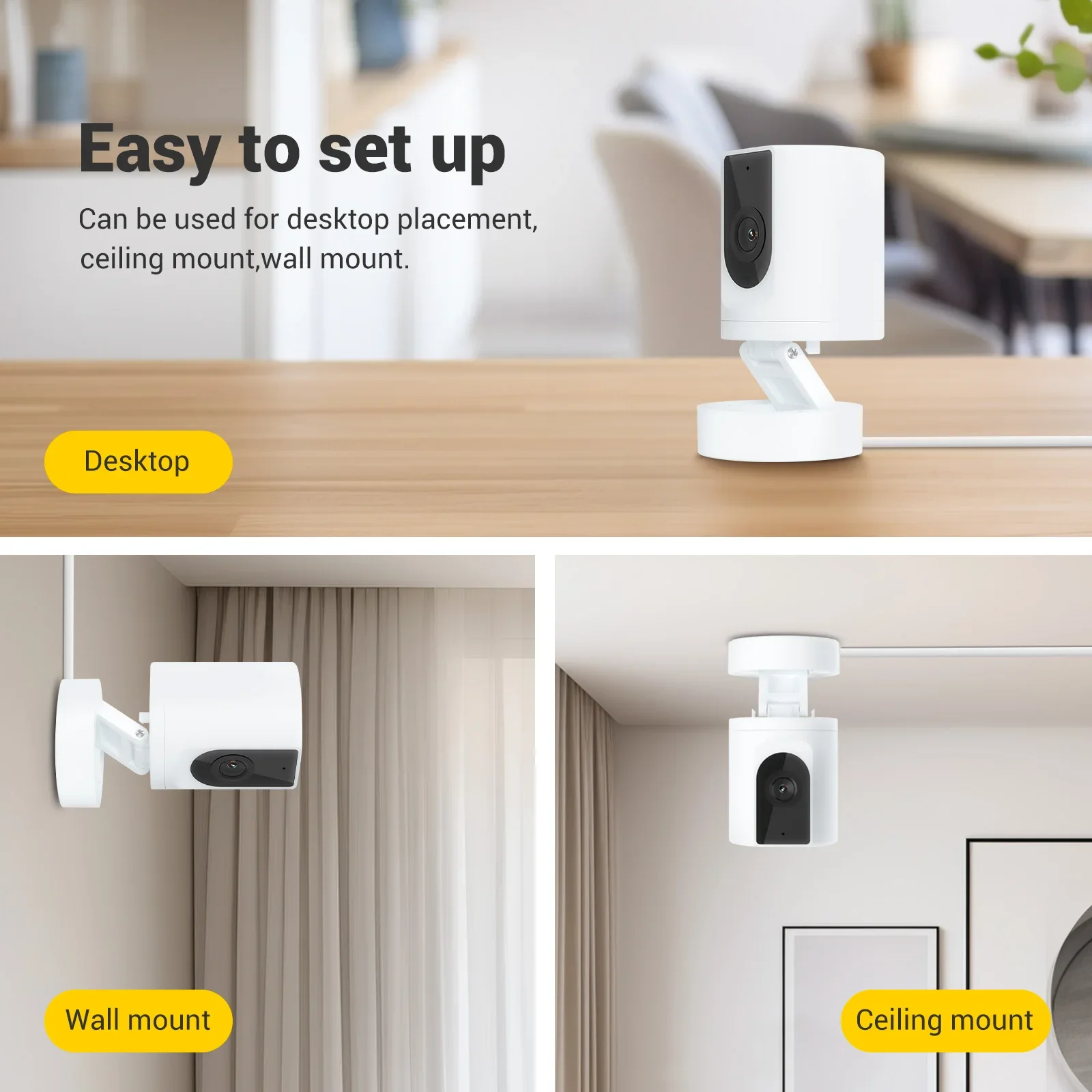 BoyKeep Indoor Security Baby Camera Home Security Wifi 1080P Pet Dog 2-Way Talk Camera with Phone App Motion Detection K11
