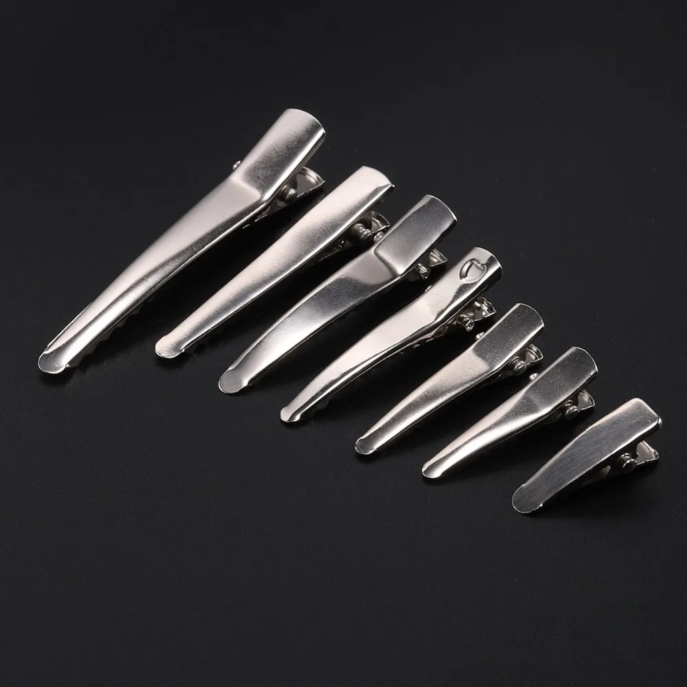 20/50pcs 25-60mm Hair Clip For Jewelry Making Single Prong Alligator Hairpin With Teeth Blank Setting Base For DIY Hair Clips