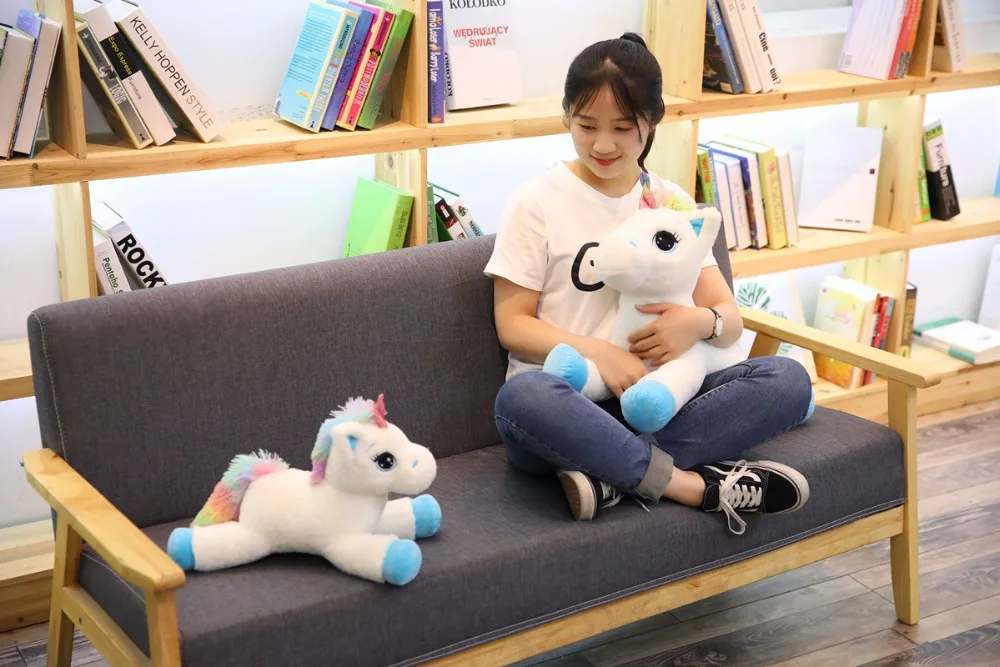 40/60/80cm Stuffed Animal Dolls Kawaii Cartoon Rainbow Unicorn Plush toys Present Toys Birthday Gift