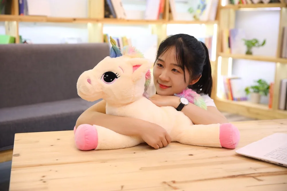 40/60/80cm Stuffed Animal Dolls Kawaii Cartoon Rainbow Unicorn Plush toys Present Toys Birthday Gift