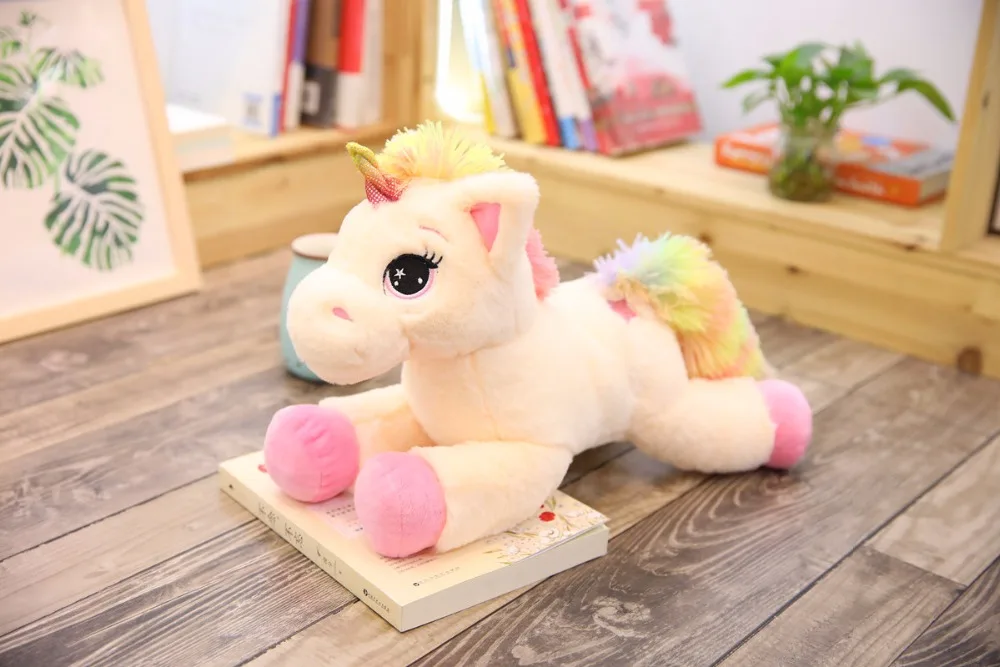 40/60/80cm Stuffed Animal Dolls Kawaii Cartoon Rainbow Unicorn Plush toys Present Toys Birthday Gift