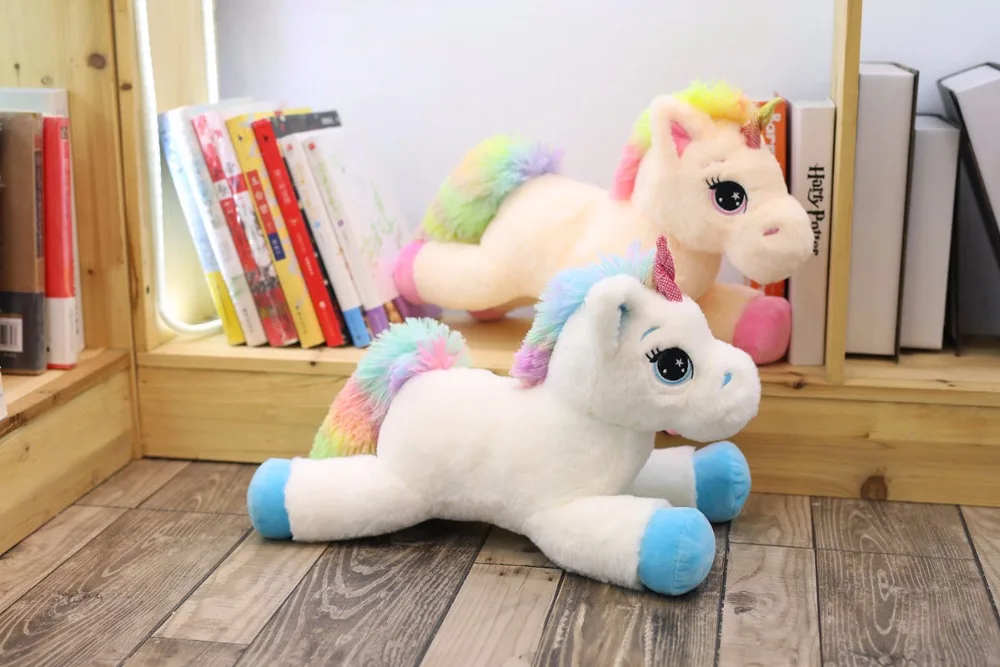40/60/80cm Stuffed Animal Dolls Kawaii Cartoon Rainbow Unicorn Plush toys Present Toys Birthday Gift