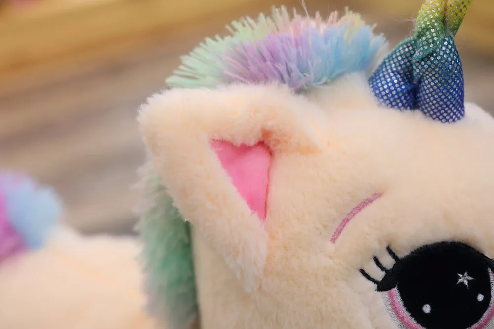 40/60/80cm Stuffed Animal Dolls Kawaii Cartoon Rainbow Unicorn Plush toys Present Toys Birthday Gift
