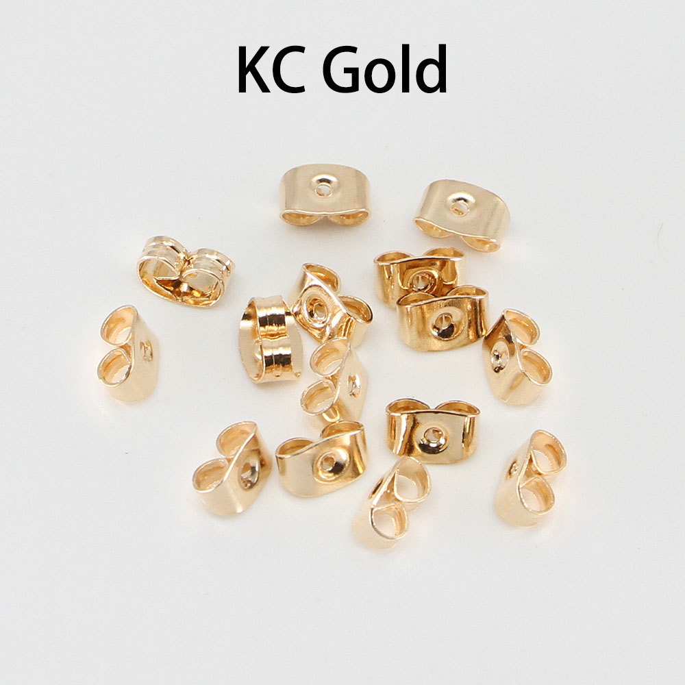 200pcs/lot Earring Studs Backs Stopper Scrolls Ear Post Butterfly For Jewelry Making DIY Blocked Caps Earring Backs Stoppers Ear