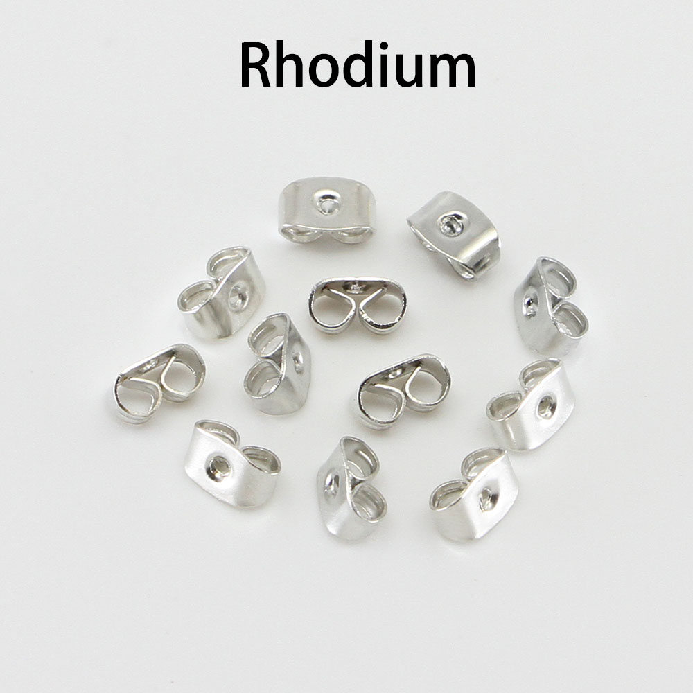 200pcs/lot Earring Studs Backs Stopper Scrolls Ear Post Butterfly For Jewelry Making DIY Blocked Caps Earring Backs Stoppers Ear