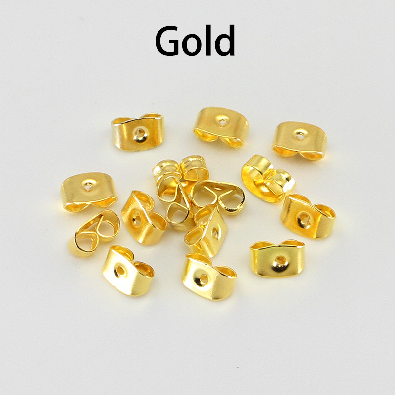 200pcs/lot Earring Studs Backs Stopper Scrolls Ear Post Butterfly For Jewelry Making DIY Blocked Caps Earring Backs Stoppers Ear
