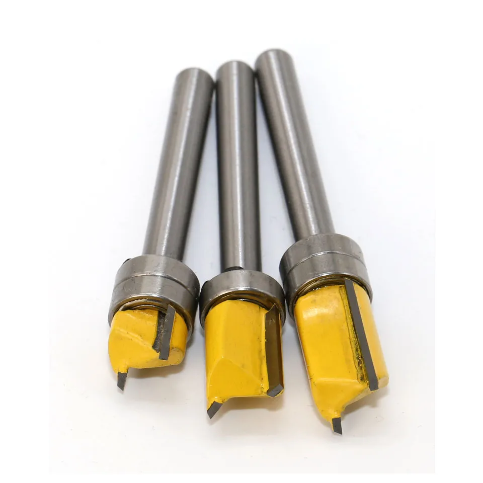 1pc Bearing Flush Trim Router Bit for Wood 6mm Shank Straight Bit Tungsten Woodworking Milling Cutter Tool