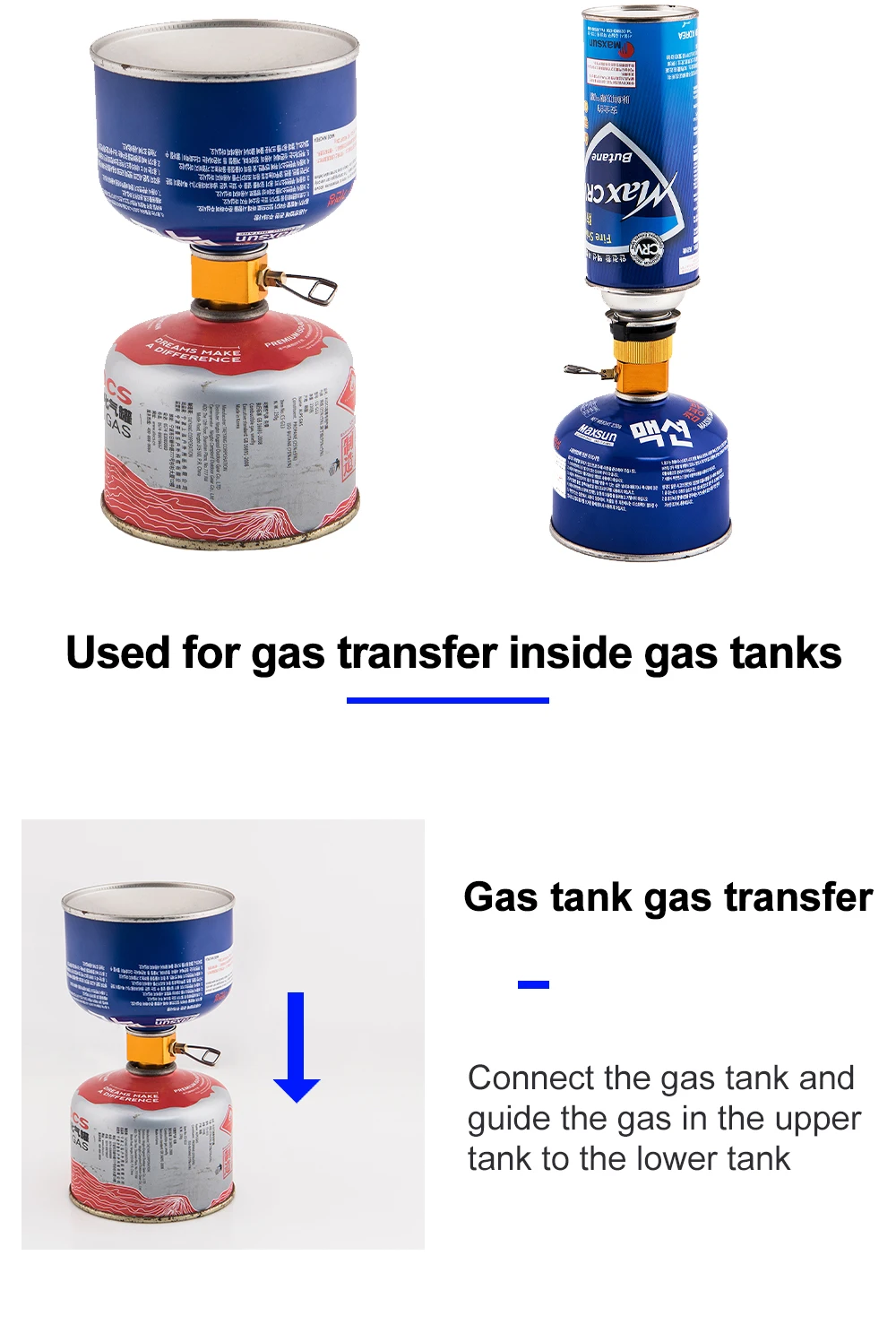 Widesea Camping Stove Propane Refill Adapter Gas Burner Gas Filling Butane Cylinder Tank LPG Saver Camping Equipment