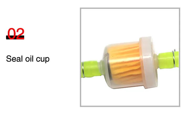 ZS Racing Universal 6mm Motorcycle Petrol Fuel Tap Inline Petcock Switch 1M Fuel Pipe Hose + 1 Oil Filters+ 4 Clips
