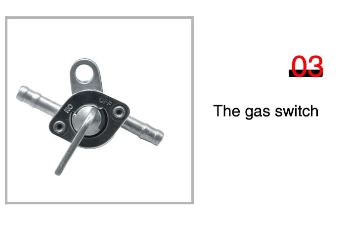 ZS Racing Universal 6mm Motorcycle Petrol Fuel Tap Inline Petcock Switch 1M Fuel Pipe Hose + 1 Oil Filters+ 4 Clips