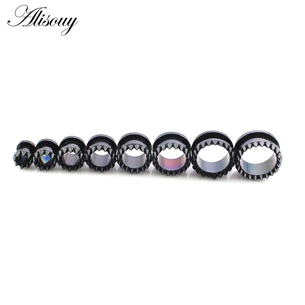 1pc 316L Stainless Steel Ear Plugs and Tunnels Ear Piercings Earlets Screwed Earring Expander Ear Gauges Body Jewelry Piercings