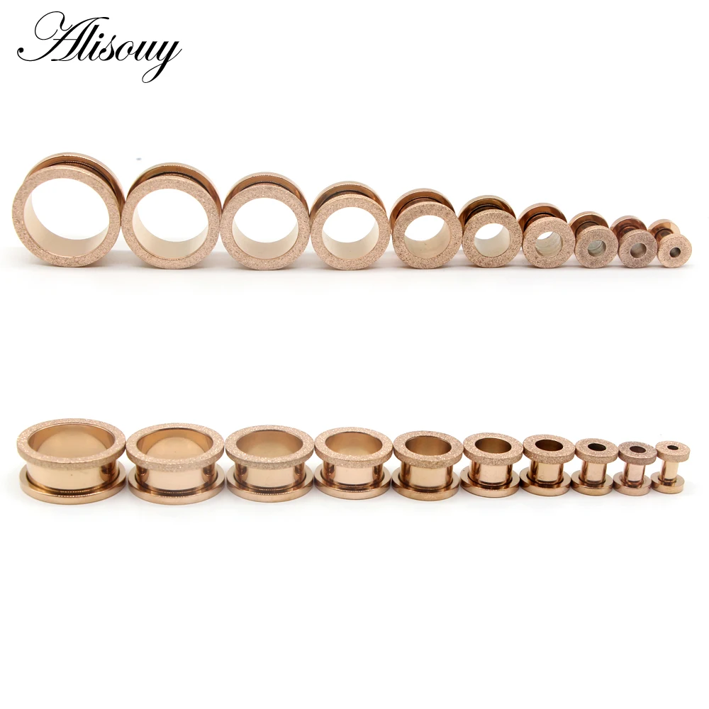 1pc 316L Stainless Steel Ear Plugs and Tunnels Ear Piercings Earlets Screwed Earring Expander Ear Gauges Body Jewelry Piercings