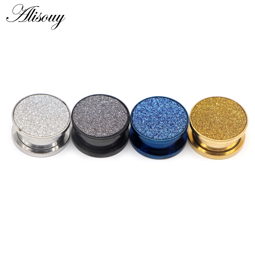 1pc 316L Stainless Steel Ear Plugs and Tunnels Ear Piercings Earlets Screwed Earring Expander Ear Gauges Body Jewelry Piercings
