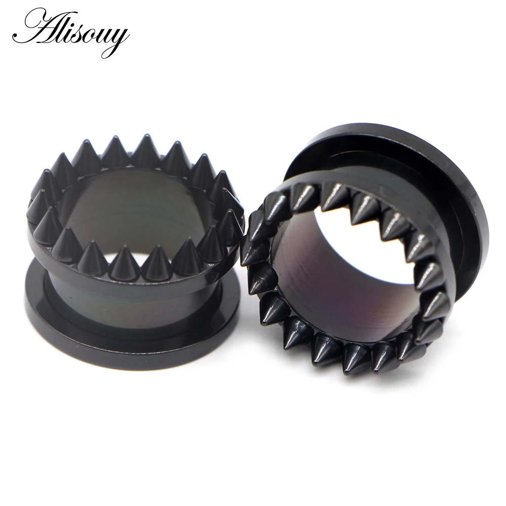 1pc 316L Stainless Steel Ear Plugs and Tunnels Ear Piercings Earlets Screwed Earring Expander Ear Gauges Body Jewelry Piercings