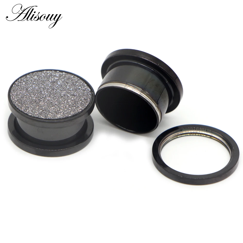 1pc 316L Stainless Steel Ear Plugs and Tunnels Ear Piercings Earlets Screwed Earring Expander Ear Gauges Body Jewelry Piercings