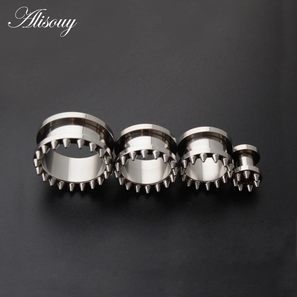 1pc 316L Stainless Steel Ear Plugs and Tunnels Ear Piercings Earlets Screwed Earring Expander Ear Gauges Body Jewelry Piercings