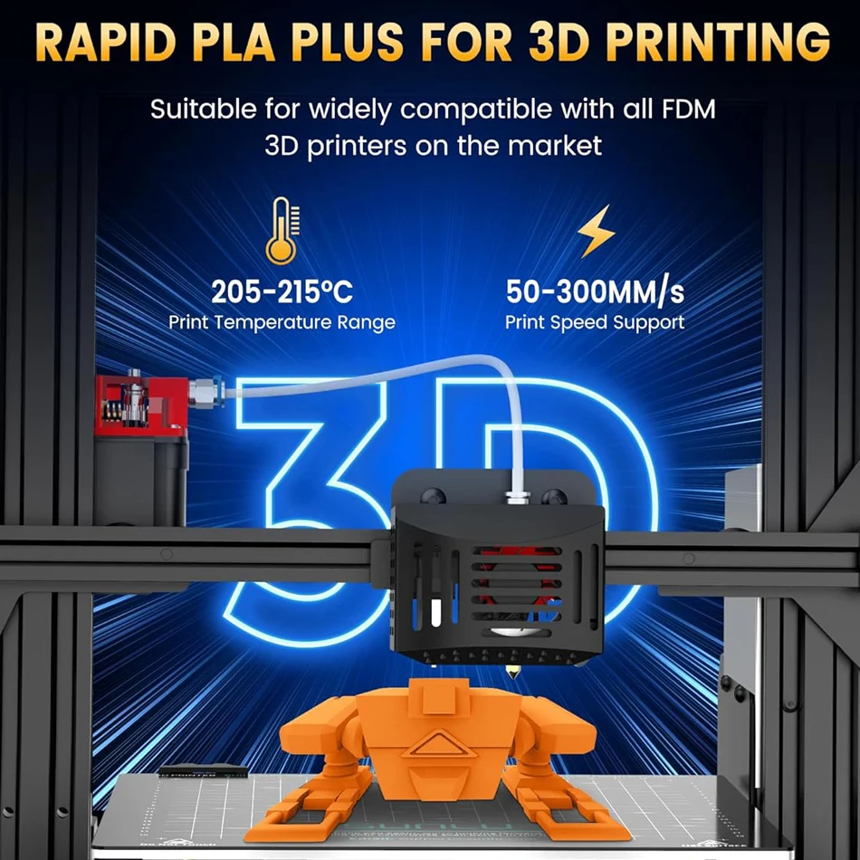 JAYO PLA + Filament Upgrade 2.0 5 Rolls PLA plus 3D Printer Filament Toughness 3D Printing Material For FDM No Tangle