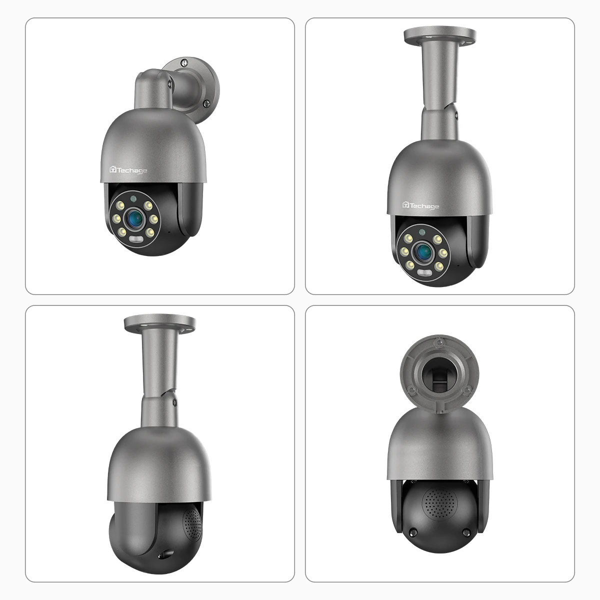 Techage 8MP 5MP PTZ POE IP Surveillance Camera Network 4K Human Detection Two Way Audio CCTV Security Outdoor ONVIF PT825G XMEYE
