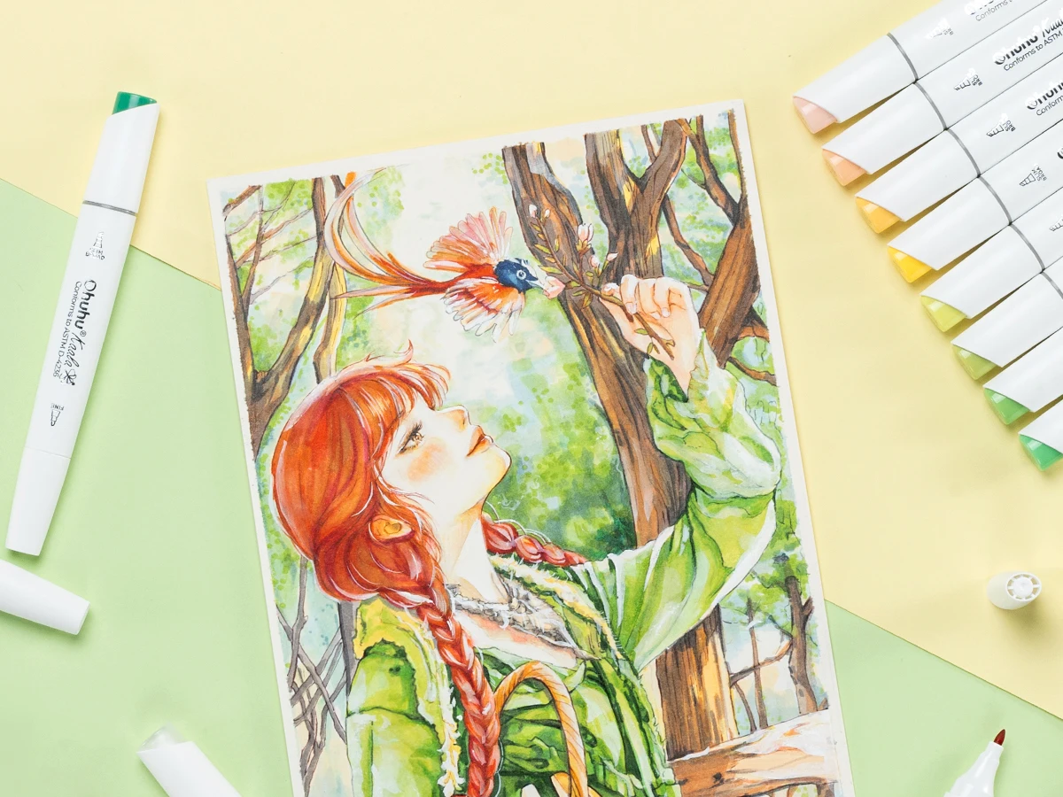 Ohuhu Kaala Marker Pen Set Color Markers Alcohol Art Markers Refillable Dual Tips Sketching Drawing Manga School Art Supplies