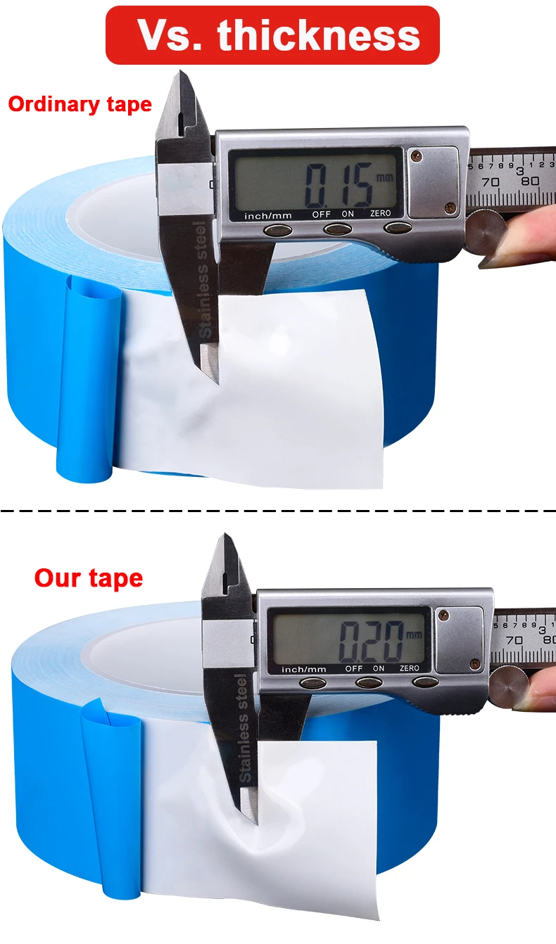 25M Double Side Thermal Conductive Tape 5-25mm Width Blue Heat Transfer Tape Adhesive Cooling Heatsink for Computer CPU GPU