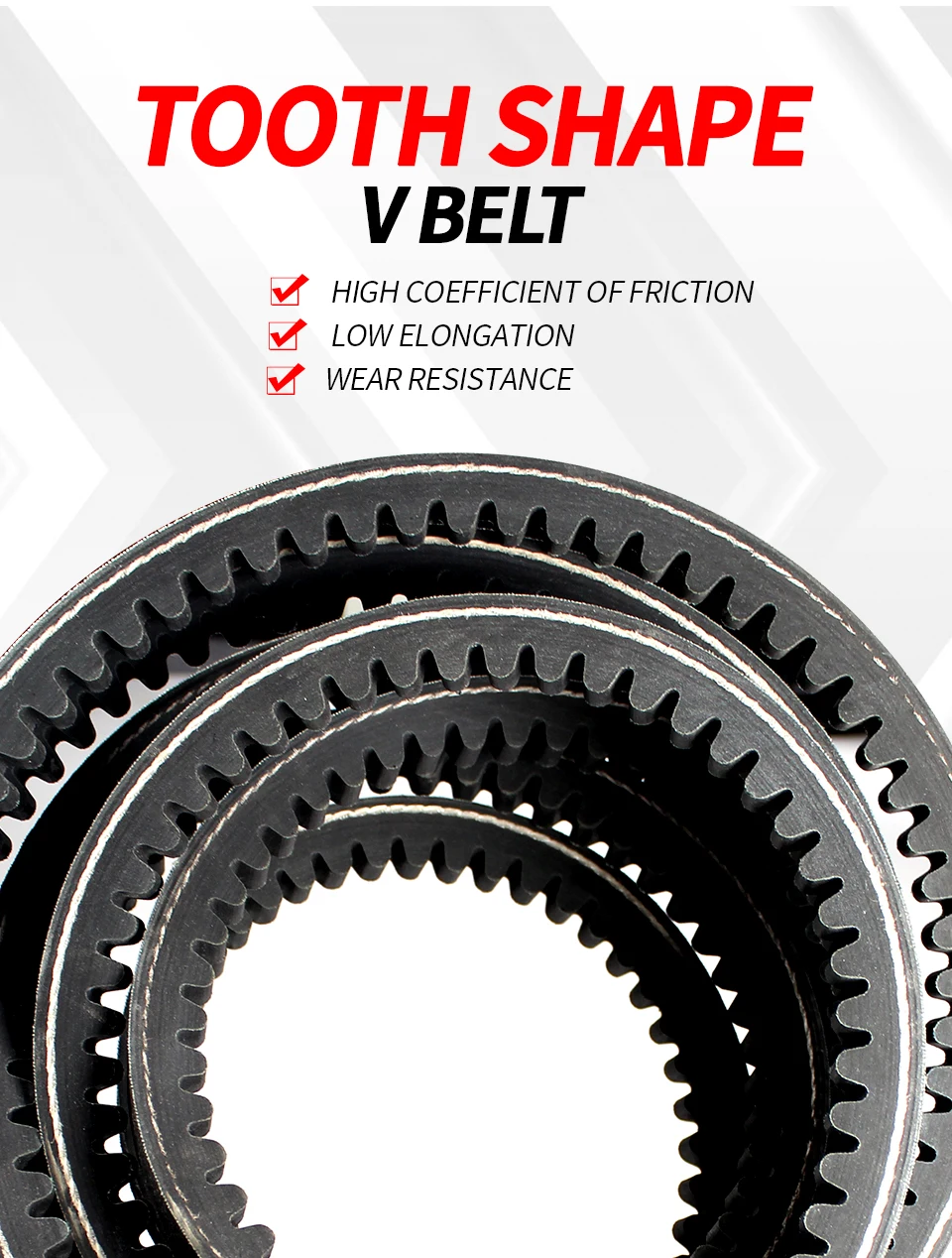YIZUN O/Z/M Type O320~600mm Hard Wire Rubber Drive Inner Length Girth Industrial Transmission Agricultural Machinery V Belt