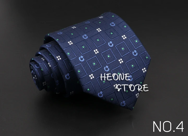 Classic Blue Red Gray Men's Tie Business Formal Wedding 8cm Necktie Jacquard Woven Cravat Fashion Shirt Dress Daily Accessories