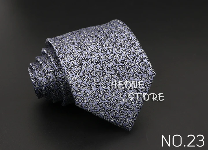 Classic Blue Red Gray Men's Tie Business Formal Wedding 8cm Necktie Jacquard Woven Cravat Fashion Shirt Dress Daily Accessories