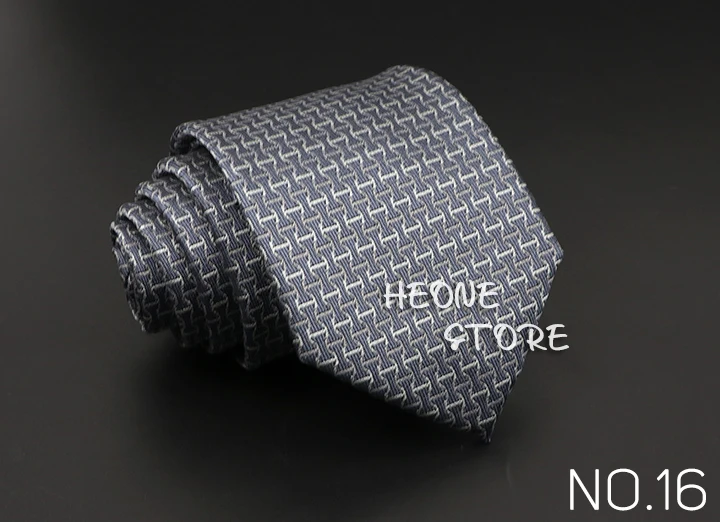 Classic Blue Red Gray Men's Tie Business Formal Wedding 8cm Necktie Jacquard Woven Cravat Fashion Shirt Dress Daily Accessories