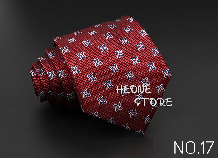 Classic Blue Red Gray Men's Tie Business Formal Wedding 8cm Necktie Jacquard Woven Cravat Fashion Shirt Dress Daily Accessories