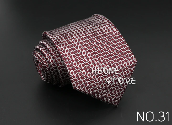 Classic Blue Red Gray Men's Tie Business Formal Wedding 8cm Necktie Jacquard Woven Cravat Fashion Shirt Dress Daily Accessories
