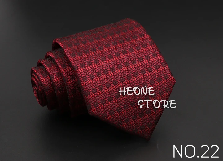 Classic Blue Red Gray Men's Tie Business Formal Wedding 8cm Necktie Jacquard Woven Cravat Fashion Shirt Dress Daily Accessories