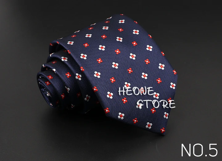 Classic Blue Red Gray Men's Tie Business Formal Wedding 8cm Necktie Jacquard Woven Cravat Fashion Shirt Dress Daily Accessories