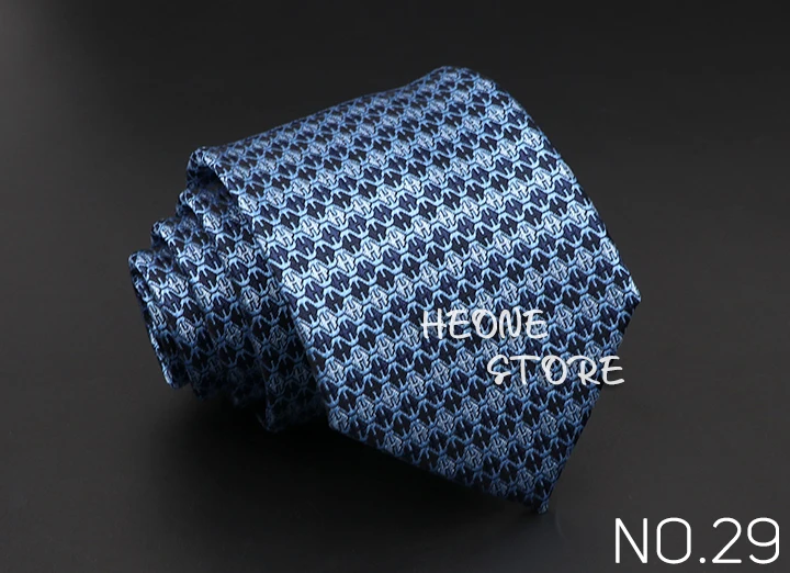 Classic Blue Red Gray Men's Tie Business Formal Wedding 8cm Necktie Jacquard Woven Cravat Fashion Shirt Dress Daily Accessories