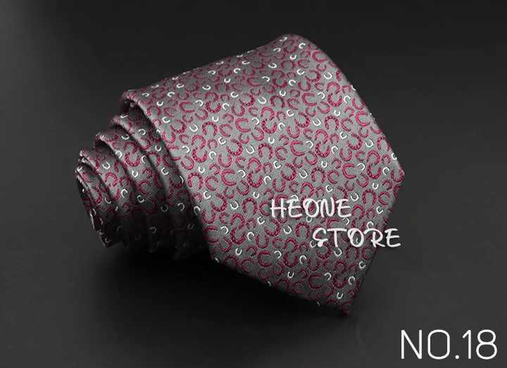 Classic Blue Red Gray Men's Tie Business Formal Wedding 8cm Necktie Jacquard Woven Cravat Fashion Shirt Dress Daily Accessories