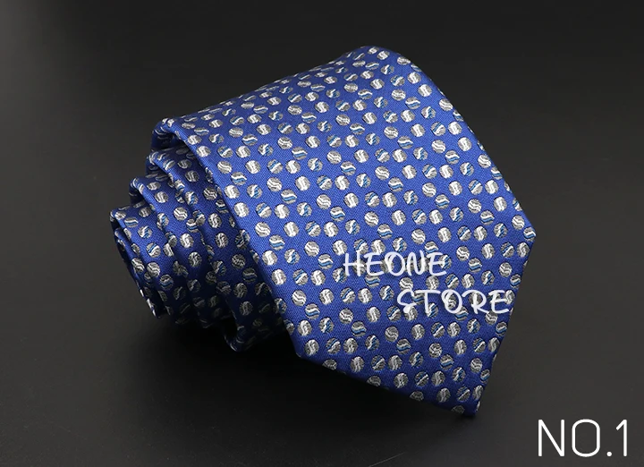 Classic Blue Red Gray Men's Tie Business Formal Wedding 8cm Necktie Jacquard Woven Cravat Fashion Shirt Dress Daily Accessories