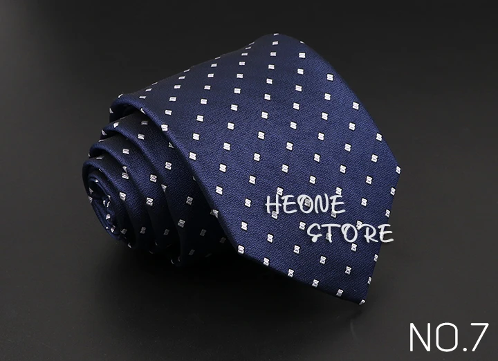 Classic Blue Red Gray Men's Tie Business Formal Wedding 8cm Necktie Jacquard Woven Cravat Fashion Shirt Dress Daily Accessories