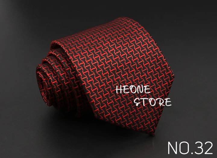 Classic Blue Red Gray Men's Tie Business Formal Wedding 8cm Necktie Jacquard Woven Cravat Fashion Shirt Dress Daily Accessories
