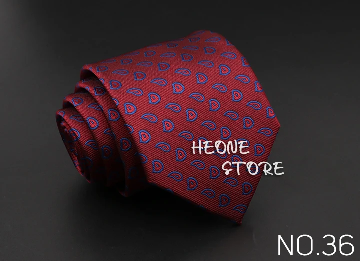 Classic Blue Red Gray Men's Tie Business Formal Wedding 8cm Necktie Jacquard Woven Cravat Fashion Shirt Dress Daily Accessories