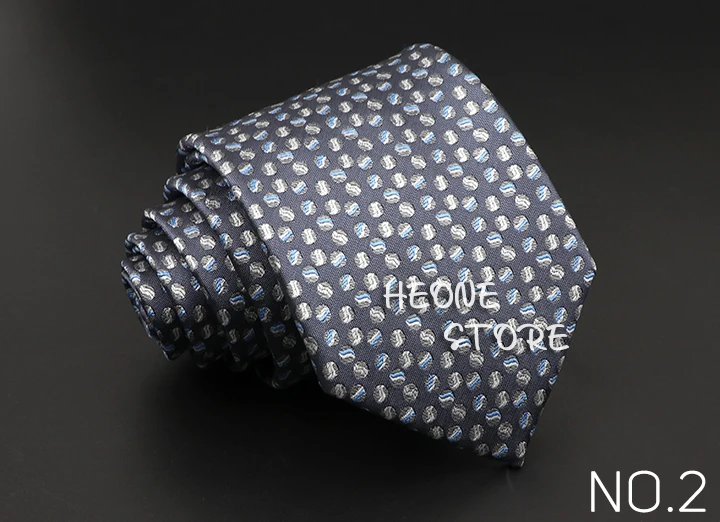 Classic Blue Red Gray Men's Tie Business Formal Wedding 8cm Necktie Jacquard Woven Cravat Fashion Shirt Dress Daily Accessories