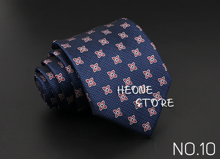 Classic Blue Red Gray Men's Tie Business Formal Wedding 8cm Necktie Jacquard Woven Cravat Fashion Shirt Dress Daily Accessories