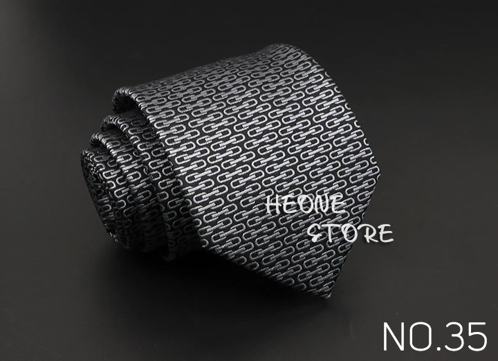 Classic Blue Red Gray Men's Tie Business Formal Wedding 8cm Necktie Jacquard Woven Cravat Fashion Shirt Dress Daily Accessories