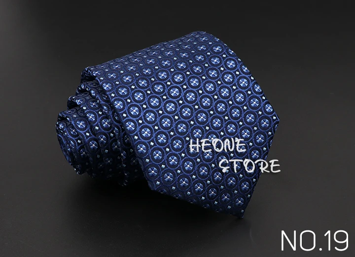 Classic Blue Red Gray Men's Tie Business Formal Wedding 8cm Necktie Jacquard Woven Cravat Fashion Shirt Dress Daily Accessories