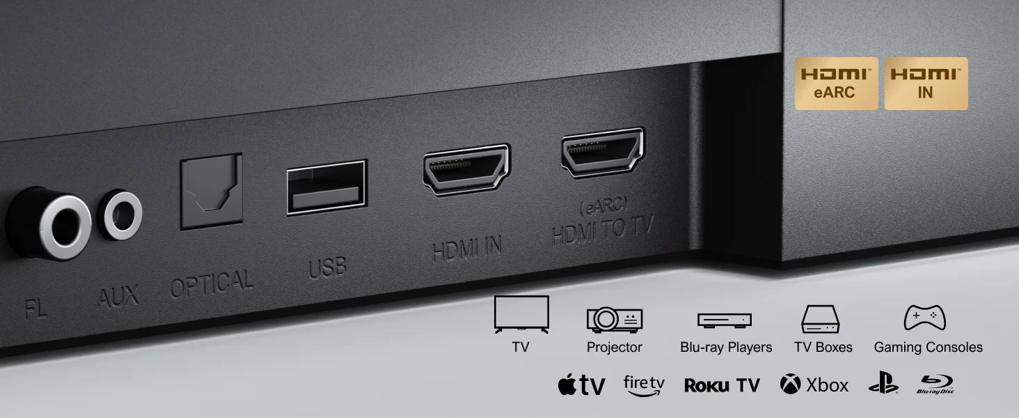 ULTIMEA 7.1 Surround Sound System Sound Bar for TV with Dolby Atmos & APP Control, Home Cinema Bluetooth Speaker with Subwoofer