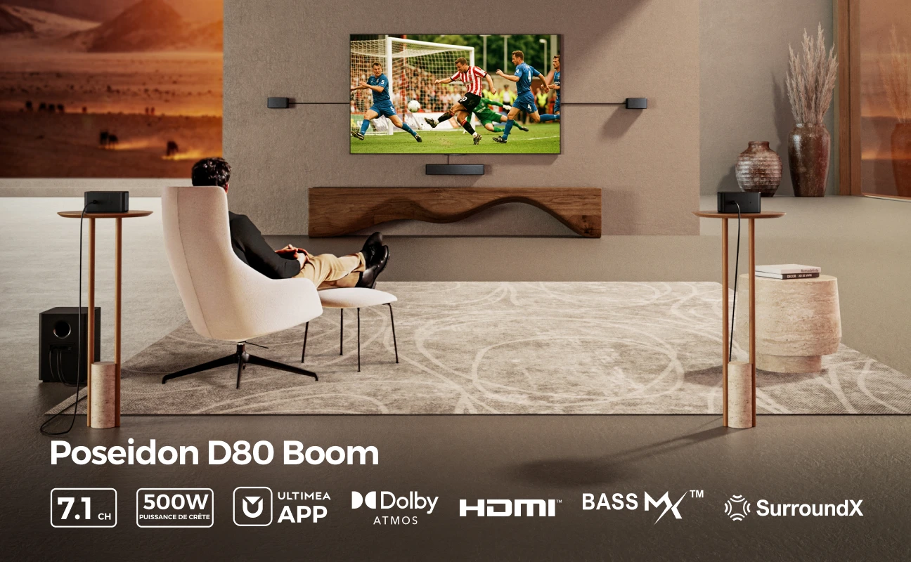 ULTIMEA 7.1 Surround Sound System Sound Bar for TV with Dolby Atmos & APP Control, Home Cinema Bluetooth Speaker with Subwoofer