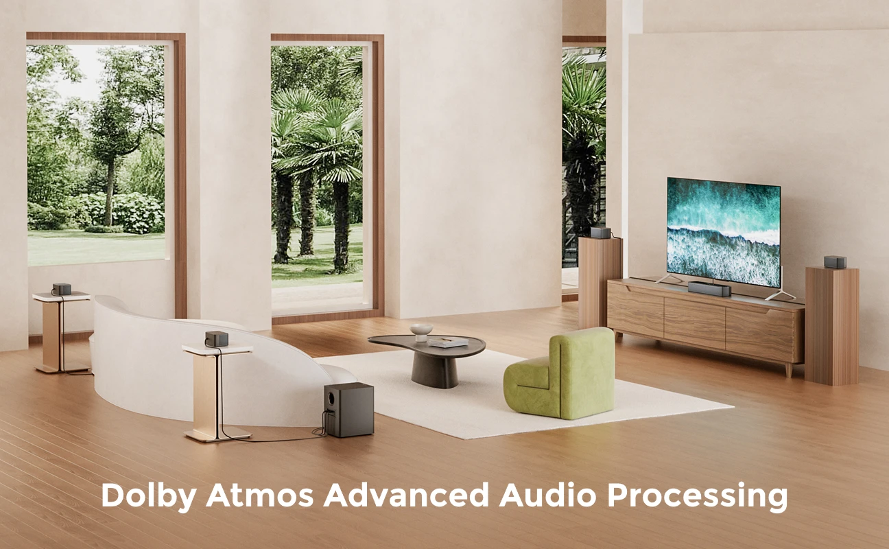 ULTIMEA 7.1 Surround Sound System Sound Bar for TV with Dolby Atmos & APP Control, Home Cinema Bluetooth Speaker with Subwoofer