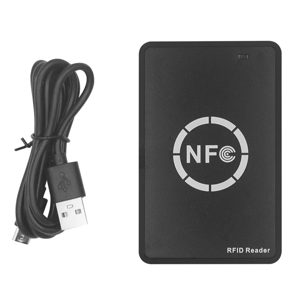 NFC Smart Card Reader RFID Copier 13.56MHz/125KHz/250KHz Card Duplicator Writer With 1M USB Data Cable For Door Access Control