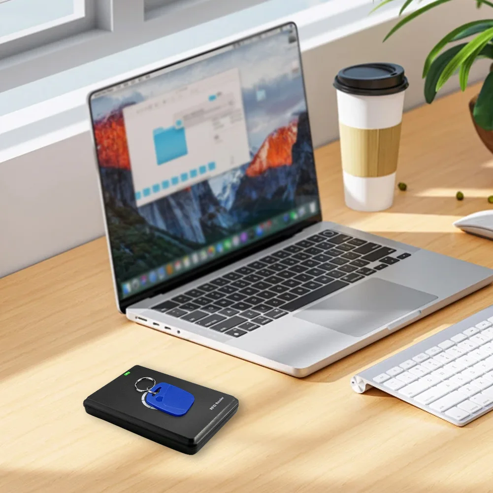 NFC Smart Card Reader RFID Copier 13.56MHz/125KHz/250KHz Card Duplicator Writer With 1M USB Data Cable For Door Access Control