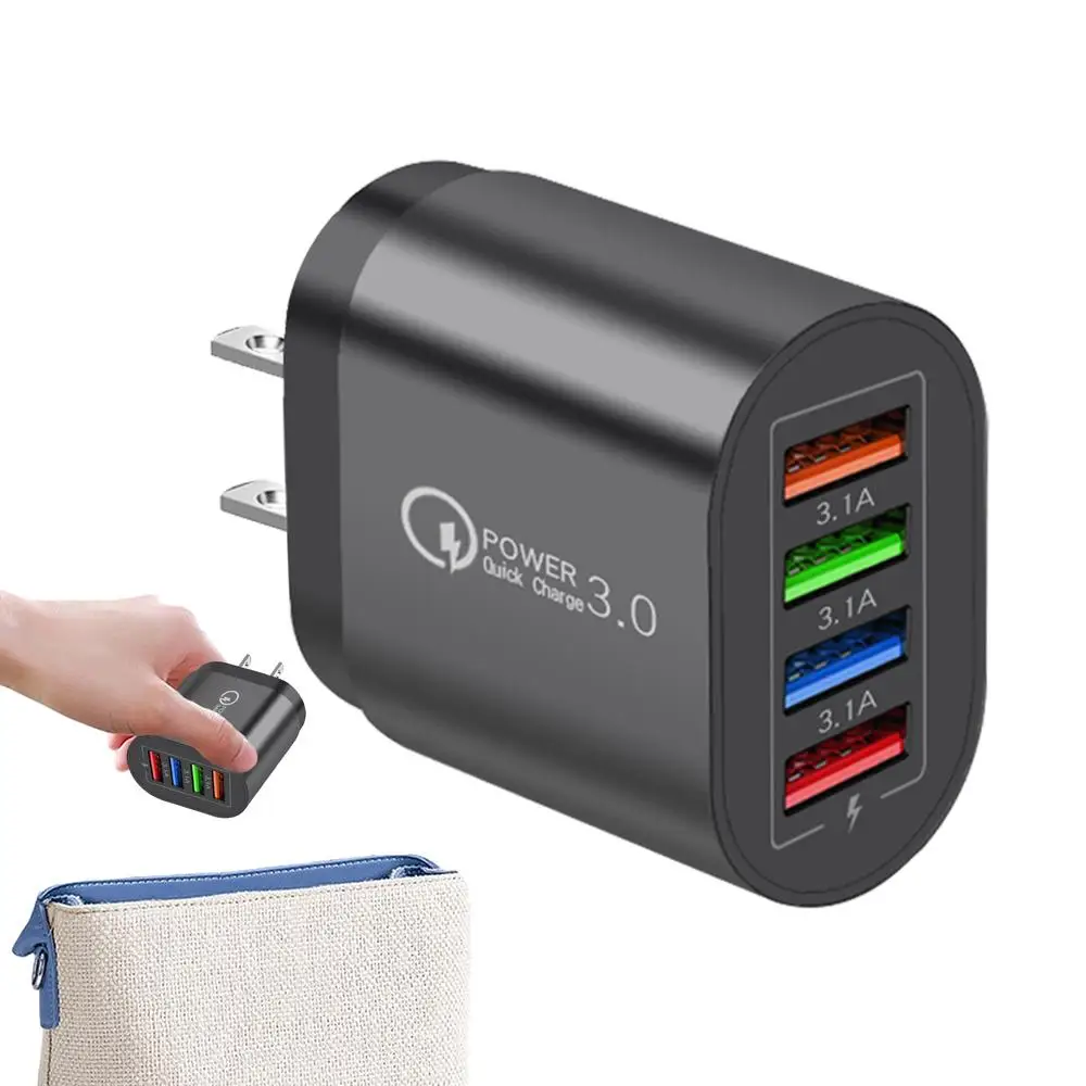 EU US Plug 3A USB Charger Multi Port 4 USB Quick Charger Portable Wall Mobile Charger Fast Charger Phone Charger Adapter