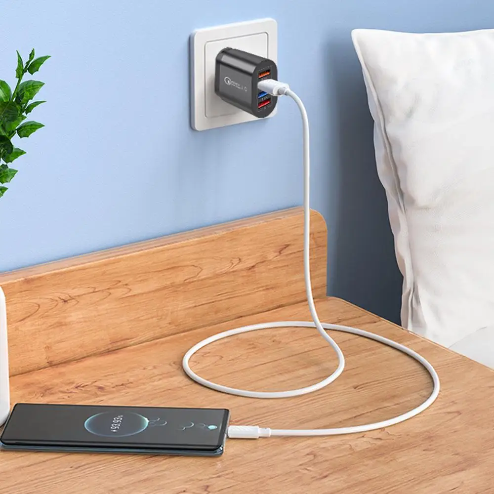 EU US Plug 3A USB Charger Multi Port 4 USB Quick Charger Portable Wall Mobile Charger Fast Charger Phone Charger Adapter